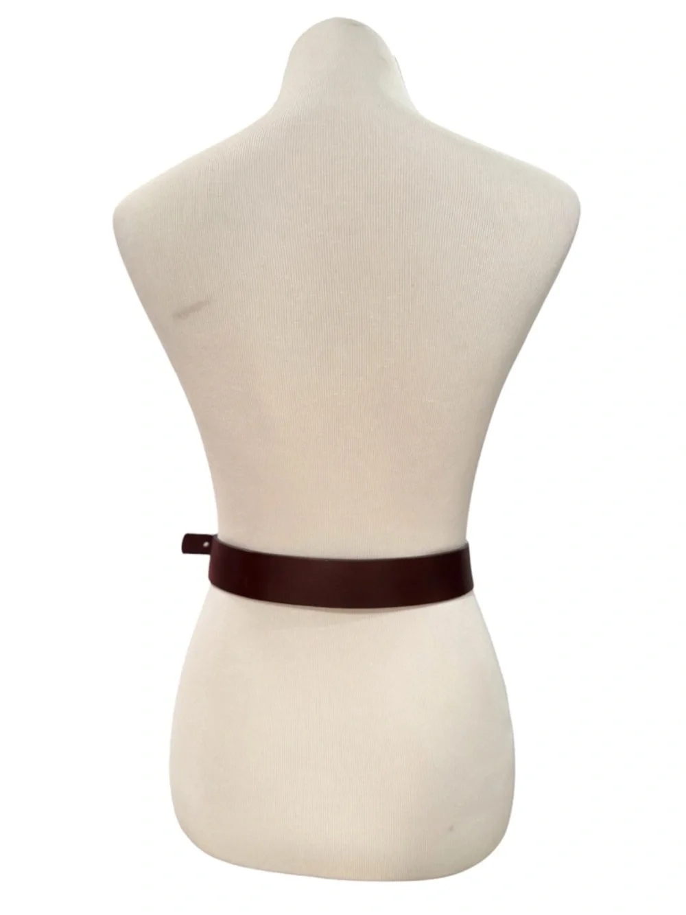 Banana Republic Genuine Brown Leather O-Ring Women’s Belt Brass Circle Buckle